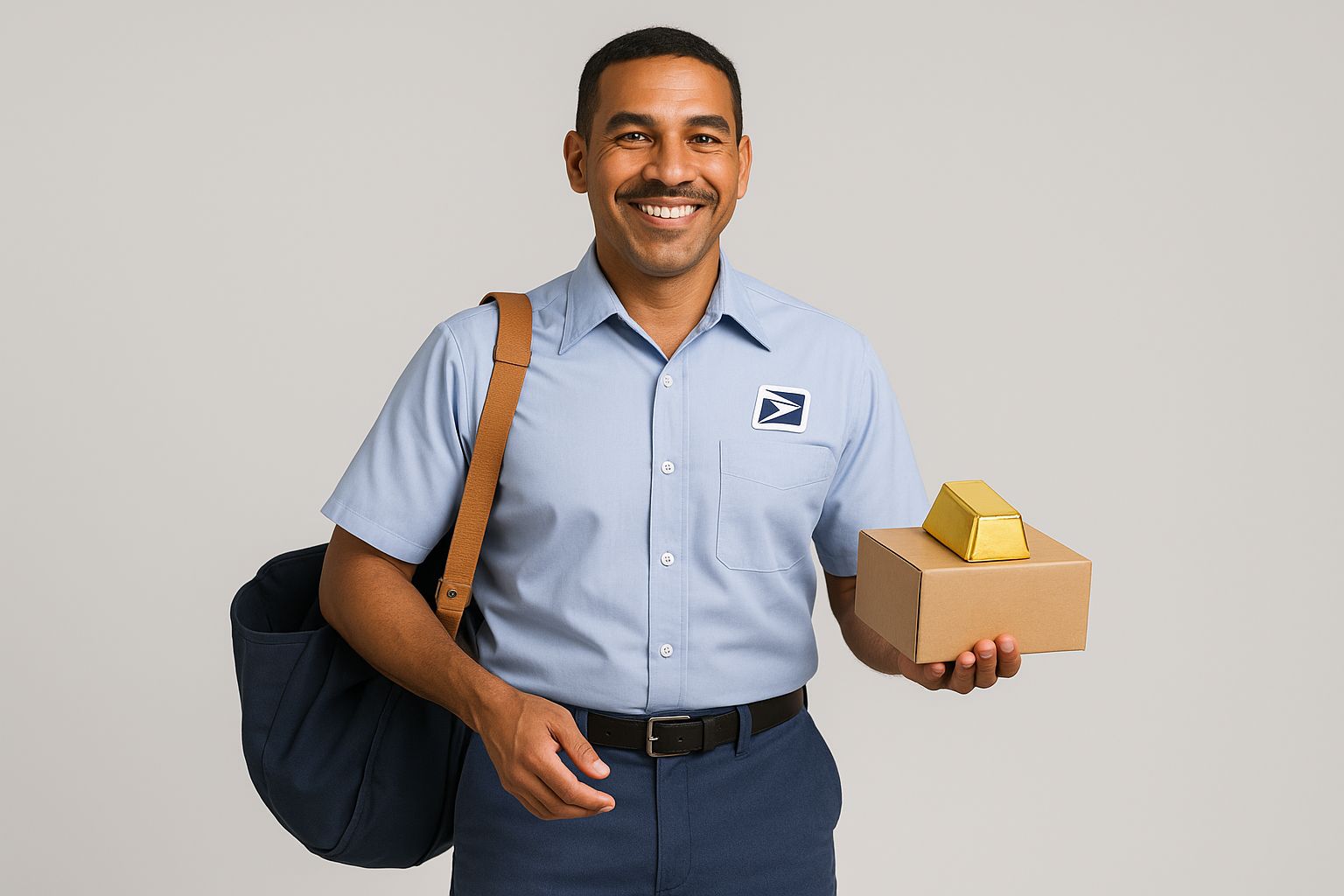 Säkert postpaket med stämpel och försegling för värdeföremål.